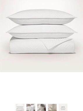 Boll & Branch King signature basketweave quilt set - white